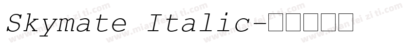Skymate Italic字体转换
